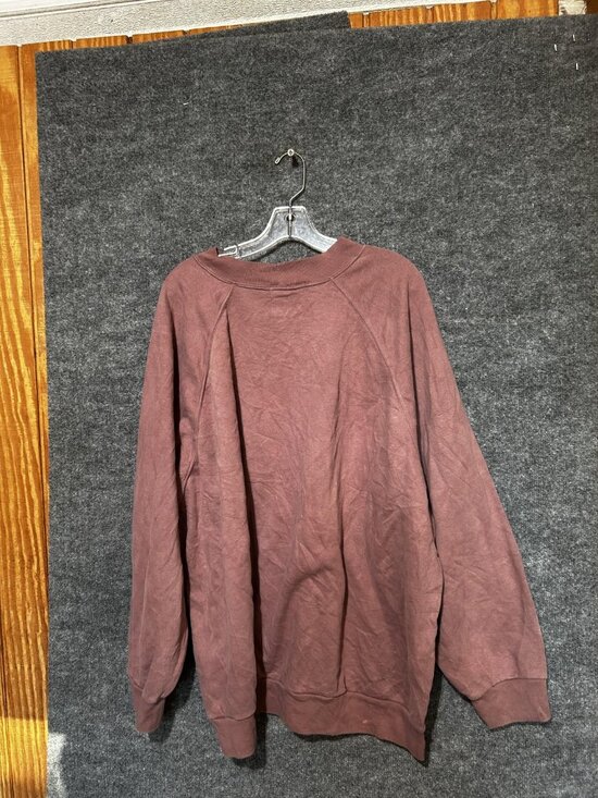 Gap Sweatshirt Mens XL Pink Oversized Fleece Crewneck Pullover Basic Solid - Picture 2 of 8